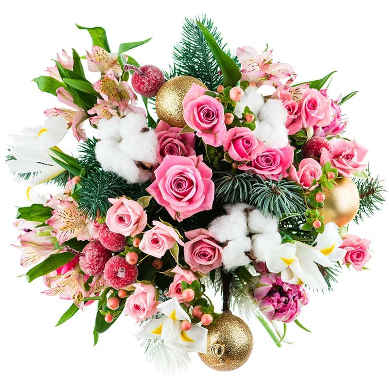 Spedire bouquet natalizio romantico alto